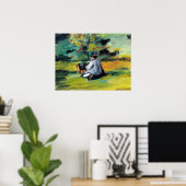 Schilder op het werk van Paul Cezanne,  Kunst Poster (Thuiskantoor)