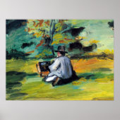 Schilder op het werk van Paul Cezanne,  Kunst Poster (Voorkant)
