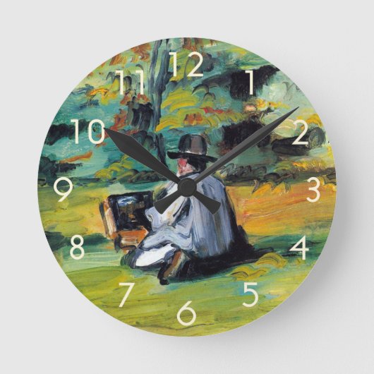 Schilder op het werk van Paul Cezanne,  Kunst Ronde Klok (Voorkant)