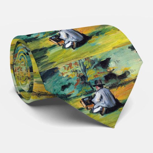 Schilder op het werk van Paul Cezanne,  Kunst Stropdas (Opgerold)