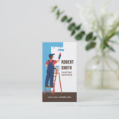 Schilder op Ladder Schilderdienst Visitekaartje (Staand voorkant)