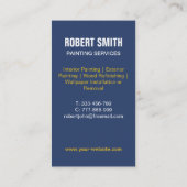 Schilder op Visitekaartje voor het verven van gele (Achterkant)