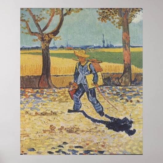 Schilder op weg naar zijn werk poster (Voorkant)