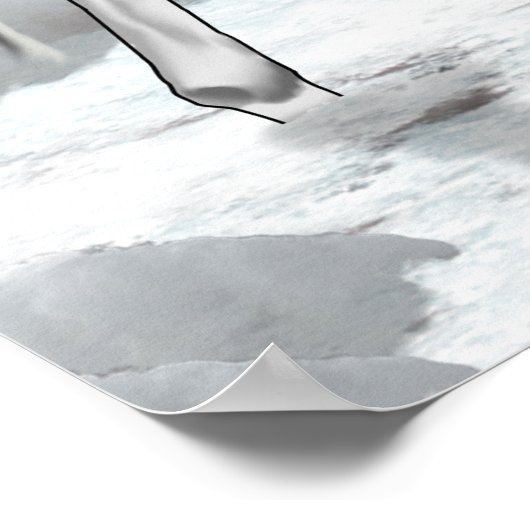 Schilder Paard Mystiek Vertroebel Landschap Poster (Hoek)