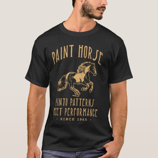 SCHILDER PAARDENRAS VINTAGE ONTWERP T-SHIRT (Voorkant)