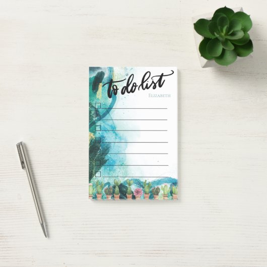 Schilder, plastic, cactus om lijst te doen post-it® notes (Kantoor)