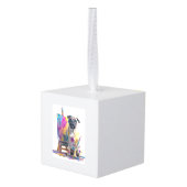 Schilder Pug � Abstracte Kunst Hond Decoratie (Achter hoekig)