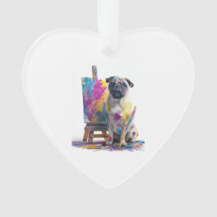 Schilder Pug � Abstracte Kunst Hond Ornament