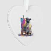 Schilder Pug � Abstracte Kunst Hond Ornament (voorkant)