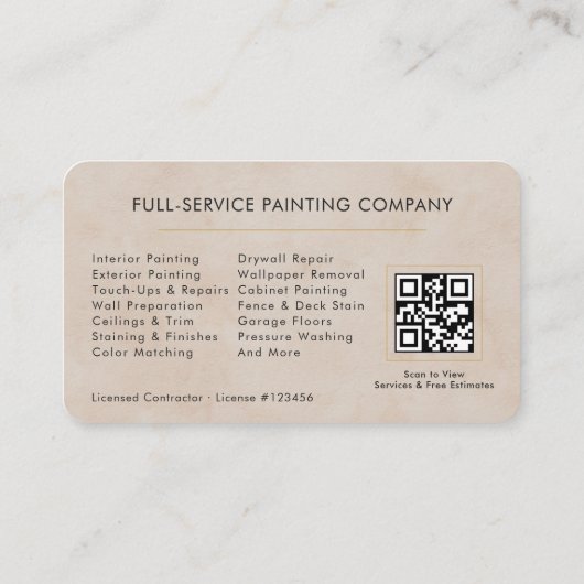 Schilder QR-code Visitekaartje (Achterkant)