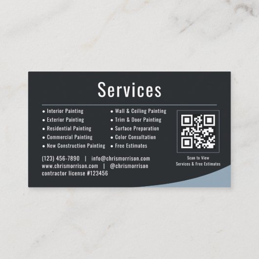 Schilder QR-code Visitekaartje (Achterkant)