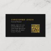 Schilder QR-code Zwart Geel Schilderen Visitekaartje (Achterkant)