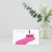Schilder Roze Professionele Schilderservice Visitekaartje (Staand voorkant)
