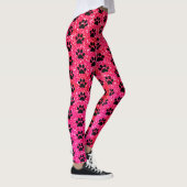 Schilder roze rode glitter zwarte patronen leggings (Rechts)