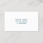 Schilder Schilder Blauwe Verf Vun Cartoon Contract Visitekaartje (Achterkant)