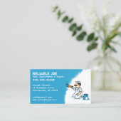 Schilder Schilder Blauwe Verf Vun Cartoon Contract Visitekaartje (Staand voorkant)