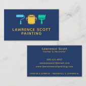 Schilder Schilderbedrijf Modern Eenvoudig Kleurrij Visitekaartje (Voorkant / Achterkant)