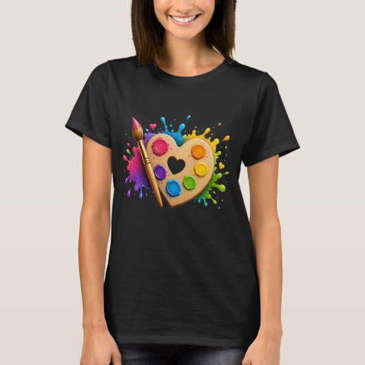 schilder schildersdoek Kunstenaar T-shirt (Voorkant)