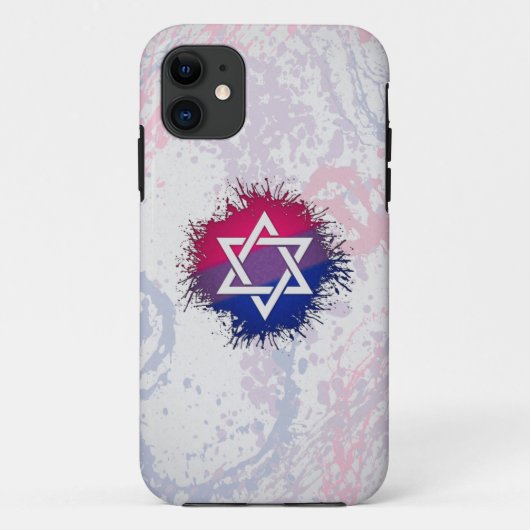 Schilder Splatter Bisexual Pride Star van David Sy Case-Mate iPhone Case (Achterkant)
