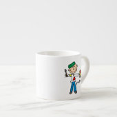 Schilder Stokfiguur Espresso Kop (Voorkant rechts)