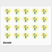 Schilder Stokfiguur Hart Sticker (Vel)