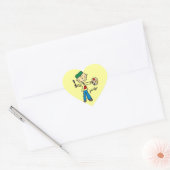 Schilder Stokfiguur Hart Sticker (Envelop)