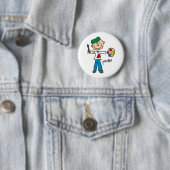 Schilder Stokfiguur Ronde Button 5,7 Cm (In situ)