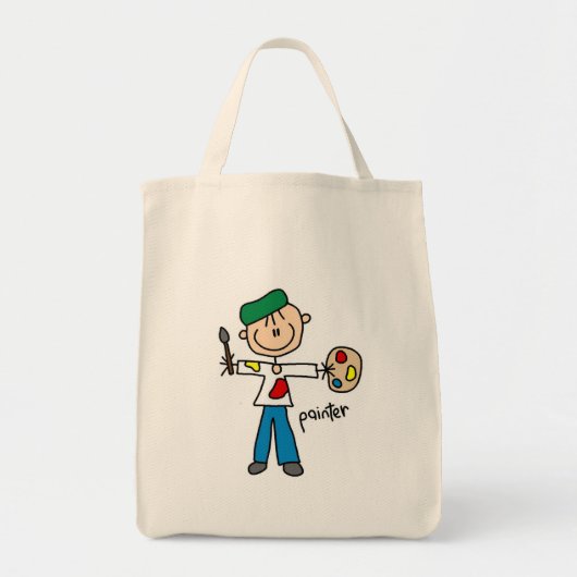 Schilder Stokfiguur Tote Bag (Voorkant)