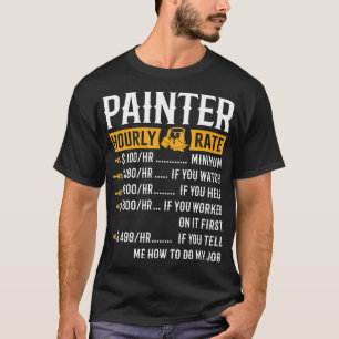 Schilder Uurtarief Grappige schilder geschenken T-shirt