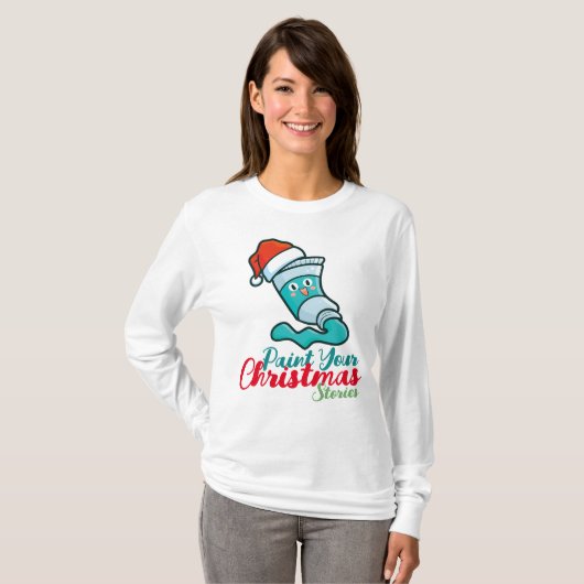schilder uw kerstverhaal t-shirt (Voorkant volledig)