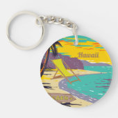 Schilder van de kleurrijke zomervakantievakantie sleutelhanger (Voorkant)