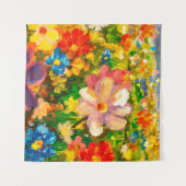 Schilder van grote kleurrijke wilde bloemen wandkleed (Voorkant (horizontaal))