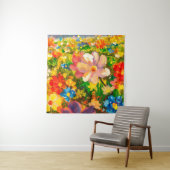 Schilder van grote kleurrijke wilde bloemen wandkleed (In situ)