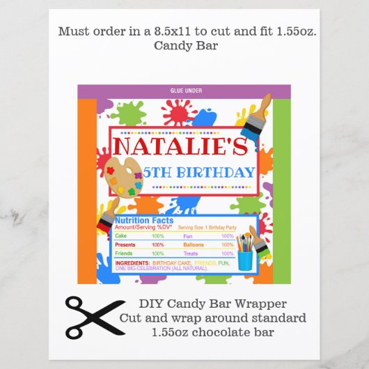 Schilder van kunsttekenpartij Chocolate Bar (Voorkant)