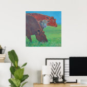 Schilder van tweeënhalve koe poster (Thuiskantoor)