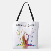 Schilder van Verf!  Aangepaste kunstbenodigdheden Tote Bag (Achterkant)