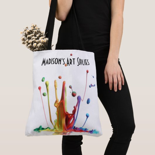 Schilder van Verf! Aangepaste kunstbenodigdheden Tote Bag (Dichtbij)