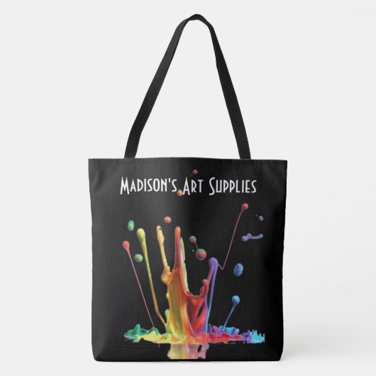 Schilder van Verf!  Aangepaste kunstbenodigdheden Tote Bag (Voorkant)
