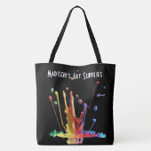 Schilder van Verf!  Aangepaste kunstbenodigdheden Tote Bag (Achterkant)
