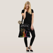 Schilder van Verf!  Aangepaste kunstbenodigdheden Tote Bag (Op model)