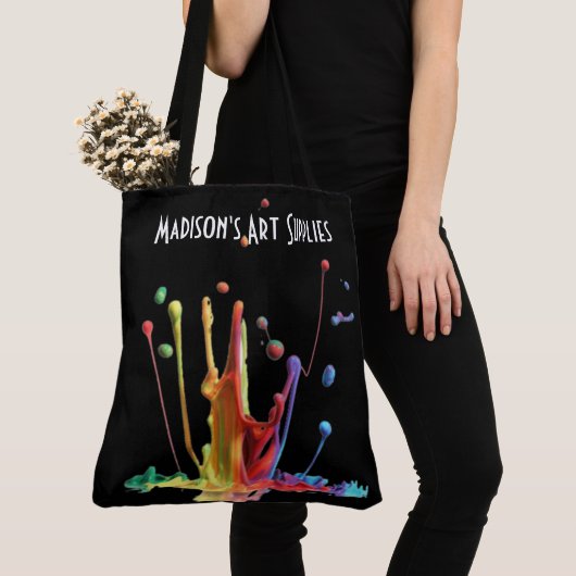Schilder van Verf!  Aangepaste kunstbenodigdheden Tote Bag (Dichtbij)