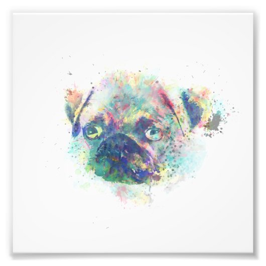 Schilder van waterverf van poppenkoppen foto afdruk (Voorkant)