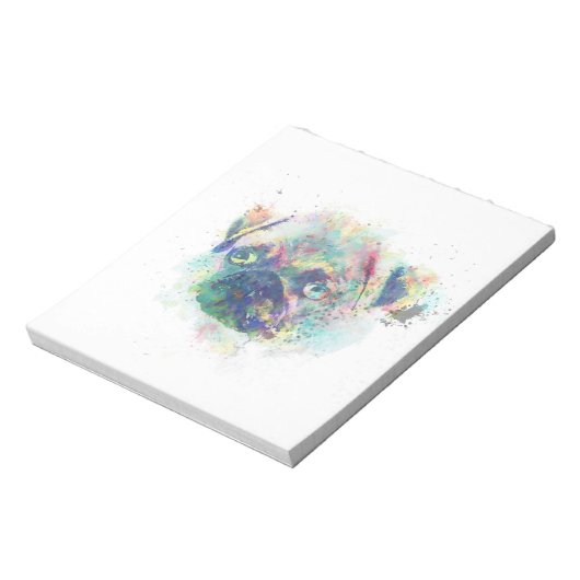 Schilder van waterverf van poppenkoppen notitieblok (Linkerzijde)