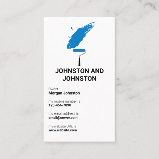 schilder visitekaartje (Voorkant)