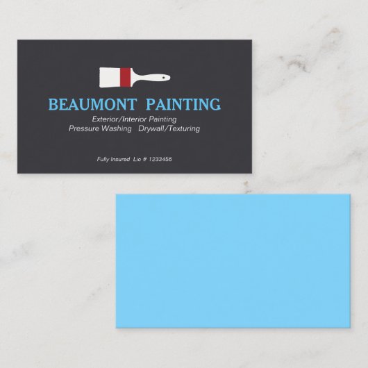 schilder visitekaartje (Voorkant / Achterkant)