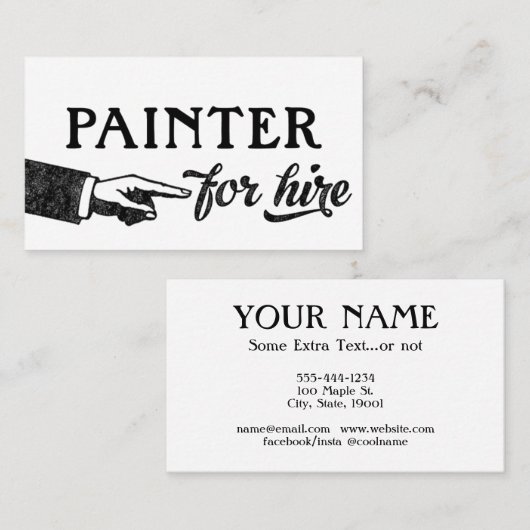 Schilder Visitekaartjes - Koel Vintage (Voorkant / Achterkant)