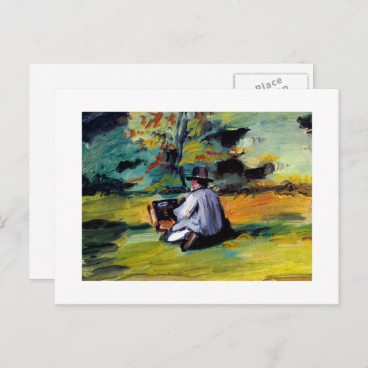 Schilder voor de impressionistische kunst van het  briefkaart (Voorkant / Achterkant)