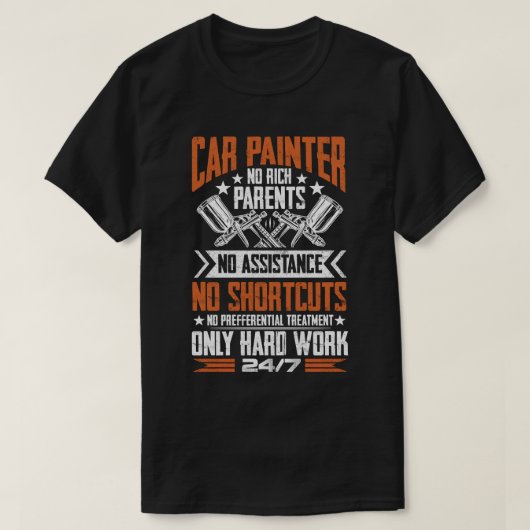 Schilder voor hardwerkauto's t-shirt (Design voorkant)