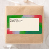 Schilderachtig Abstracte kunst Monogram rood en gr Etiket (Insitu)