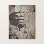 schilderachtig afbeelding van zandige en zwarte wi legpuzzel (Verticaal)